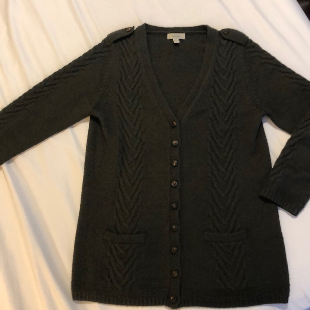 Faconnable Green/Gray Women’s Cardigan XL
